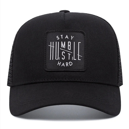 Stay Humble Hustle Hard Trucker Cap - detail view 1