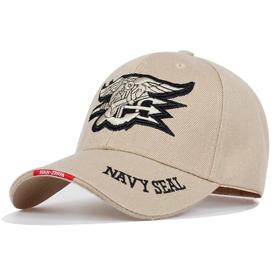 Trident Insignia Tactical Cap in Khaki - side view