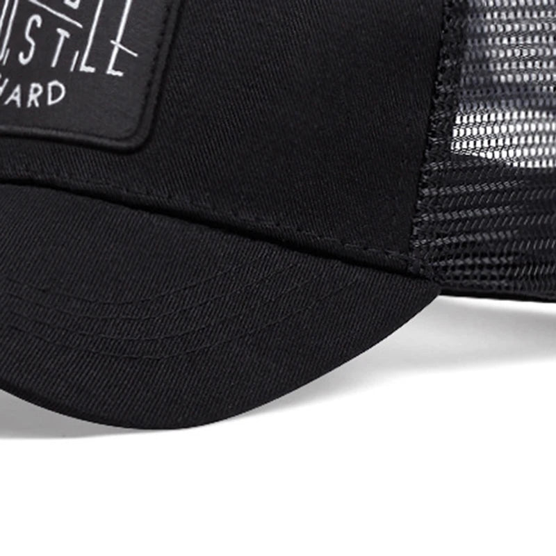 Stay Humble Hustle Hard Trucker Cap - detail view 3