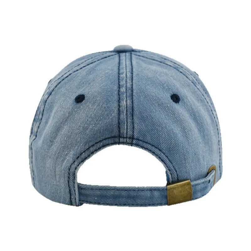 New York Distressed Denim Cap - detail view 2