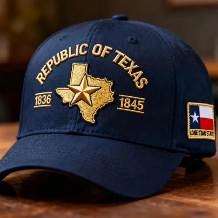 Republic of Texas Vintage Cap in Navy - front view