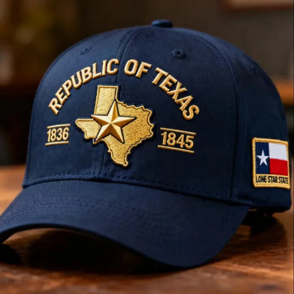 Republic of Texas Vintage Cap in Navy - front view