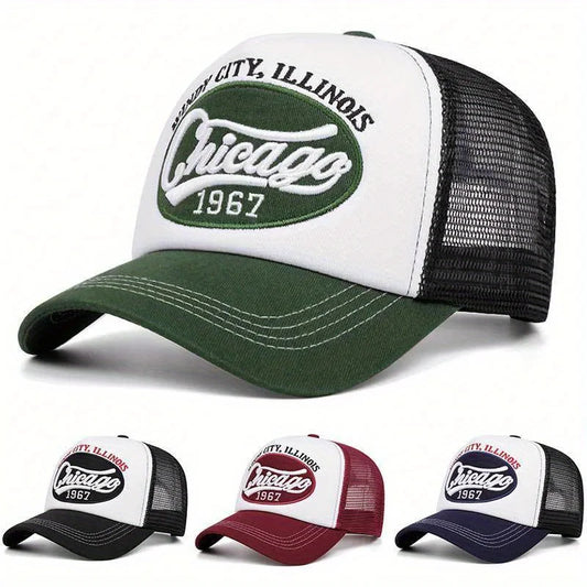 Chicago 1967 Windy City Trucker Cap in Black - front view