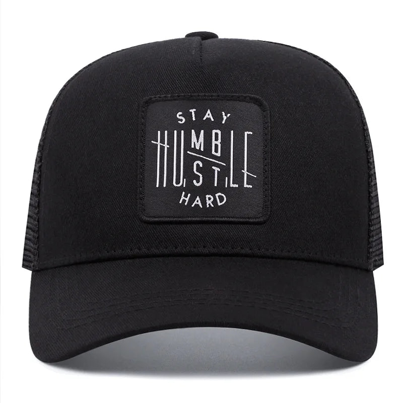Stay Humble Hustle Hard Trucker Cap - detail view 1