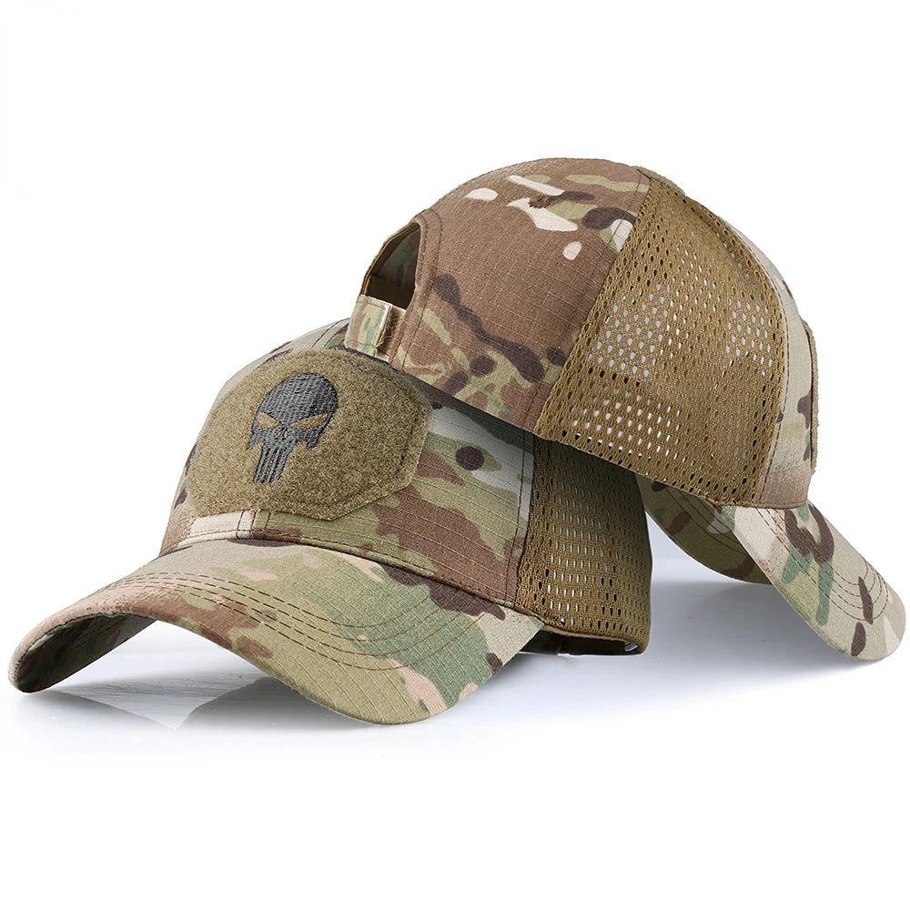 Sentinel Skull Camo Cap in Multicam - front view