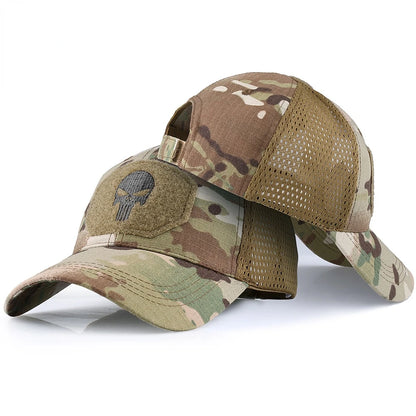 Sentinel Skull Camo Cap in Multicam - front view