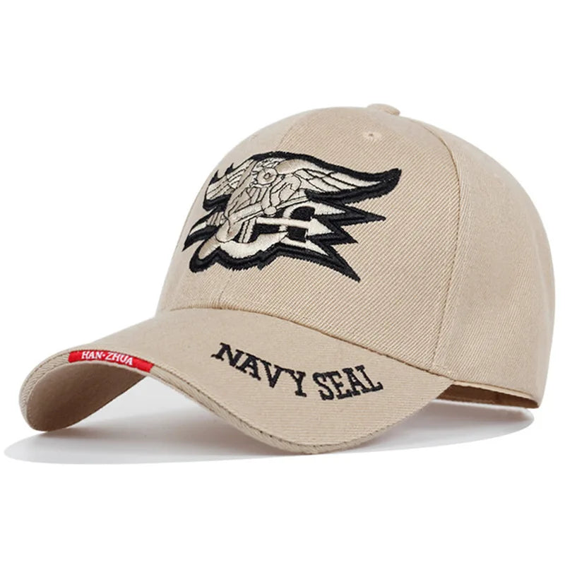 Trident Insignia Tactical Cap in Khaki - side view